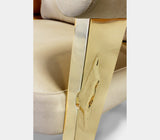 Boca do Lobo Ethereal Armchair, close-up of the brass leg