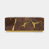 Boca do Lobo Lapiaz Walnut Sideboard in walnut root and gold