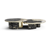 Boca do Lobo Ophelia Portoro Marble and Gold Center Table, available from Touched Interiors UK