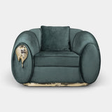 Boca do Lobo Soleil Armchair in green, angled view