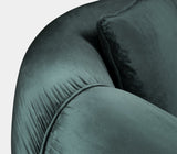 Boca do Lobo Soleil Armchair, close-up of the green upholstery