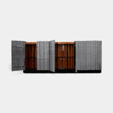 Boca do Lobo Symphony Sideboard in nickel, angled view with doors open