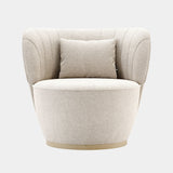 Bouclé Rounded Luxury Swivel Armchair