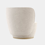 Bouclé Rounded Luxury Swivel Armchair