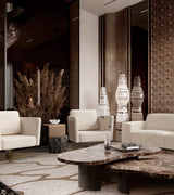 Caffe Latte Brutte Side Table in a room setting
