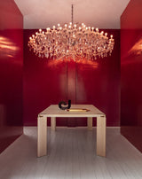 C.Z. Rectangular Marble Luxury Dining Table in a room setting