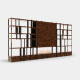 Caffe Latte Caffeine Fireplace Bookcase, second view