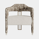 Casa Magna Invicta II Armchair, patterned fabric with an ivory seat, available from Touched Interiors UK