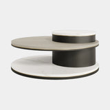 Casa Magna Oris Coffee Table, marble and dark wood veneer, available from Touched Interiors UK