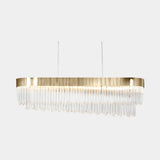 Castro Lighting Kingdom Suspension Lamp in brushed brass with glass, available from Touched Interiors UK