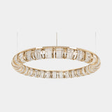Castro Lighting Leviev Suspension Lamp in gold-plated brass with crystals, available from Touched Interiors UK