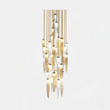 Castro Lighting Burj Suspension Lamp in gold-plated brass with crystals, available from Touched Interiors UK