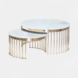 Castro Lighting Grace Coffee Table in polished brass, available from Touched Interiors UK