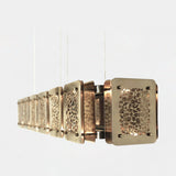 Castro Lighting Safari Snooker Suspension Lamp in gold-plated brass, available from Touched Interiors UK