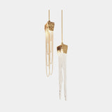 Castro Lighting Stala Pendant Light in gold-plated brass with crystal, available from Touched Interiors UK