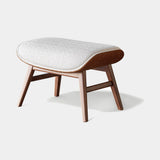 Celine Luxury Designer Armchair and Modern Curved Pouf, Pouf