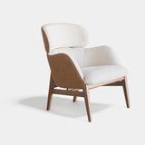 Celine Wooden Leg Luxury Dining Chair, alternative angle