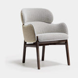 Celine Wooden Leg Luxury Dining Chair, alternative angle