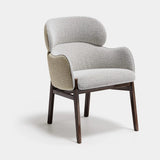Celine Wooden Leg Luxury Dining Chair, alternative angle