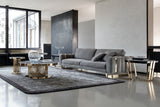 Giorgio Collection Charisma Sofa with Quilted Back Cushions in grey velvet, room view