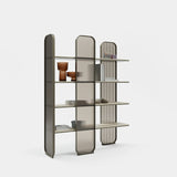 Chelsea Fluted Glass Luxury Bookcase, alternative angle