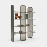 Chelsea Fluted Glass Luxury Bookcase, alternative angle