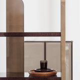 Chelsea Metal Frame Luxury Bookcase, close-up detail