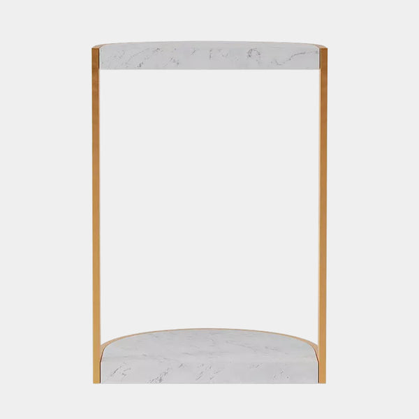 Christopher Guy White Carrara Marble Side Table