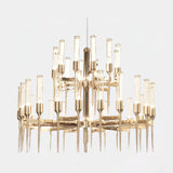 Castro Lighting Cielo Chandelier in gold-plated brass with glass, available from Touched Interiors UK