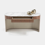 Clarence Leather Lined Luxury Console Table, alternative angle