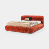 Cortona Ruched Velvet Luxury Bed, second view