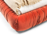 Cortona Ruched Velvet Luxury Bed, detail