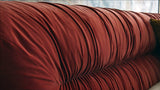 Cortona Ruched Velvet Luxury Bed in a room setting