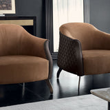 Daytona Olimpia Armchair in Clayton Dark leather, second view