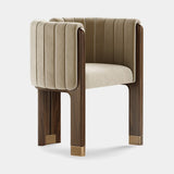 Dietrich Dining Chair - Art Deco Glamour in Matte Walnut.