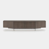 Ditre Italia Angle Sideboard, Angle sideboard in grey wood, front view