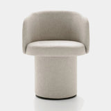 Ditre Italia Billie Dining Chair, ivory boucle fabric, front view