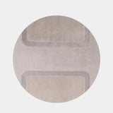Ditre Italia Buckle Rug, Buckle round rug in beige, front view