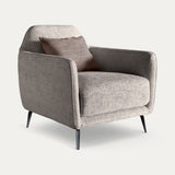 Ditre Italia Ellie Armchair in grey fabric, black feet