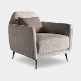 Ditre Italia Ellie Armchair in grey fabric, black feet