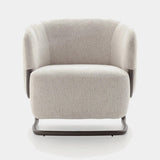 Ditre Italia Marabu Armchair in cream fabric, black tubular base
