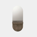 Ditre Italia U Mirror, U mirror in light brown with transparent glass, front view