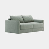 Domkapa Beaumont Sofa Bed, three quarter view, shown in a sage green weave