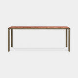 Doria Marble Top Luxury Console Table shown in Travertine Red marble