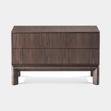 Doria Two Drawer Luxury Bedside Table in bolivar wood