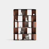 Drury Curved Leather Luxury Bookcase, alternative angle