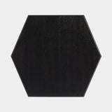 Esagono Black Ash Luxury Side Table, top view