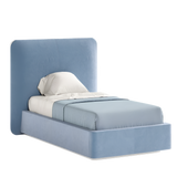 Fairytale Canvas Bed, lacquered wood with velvet upholstery, available from Touched Interiors UK