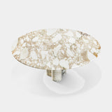 Flavianus Round Sculpted Marble Luxury Dining Table, second view