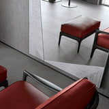 Giorgio Collection Moonlight Floor Mirror in satin grey nickel, room view